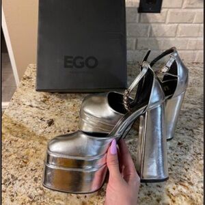 Silver High Heels